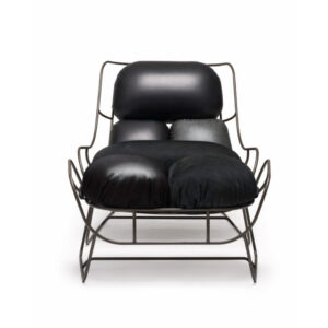 Plasma black leather II square