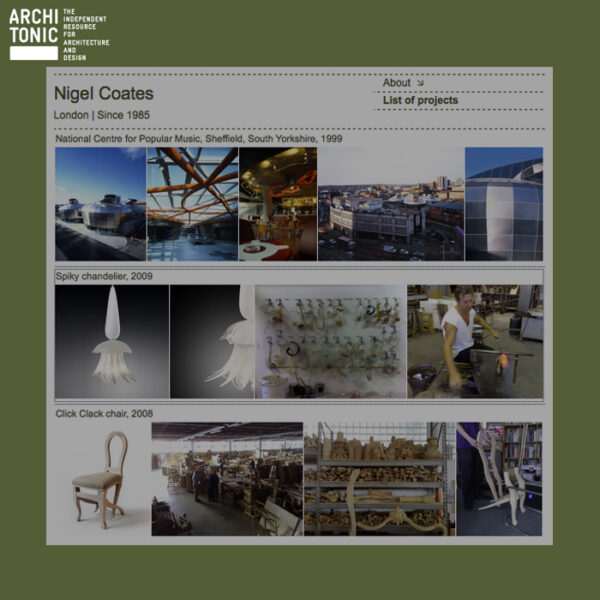 Nigel Coates on Architonic